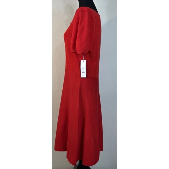 Draper James Bow Neck Detail Fit & Flare Mini Sweater Dress Size Large - Picture 10 of 16